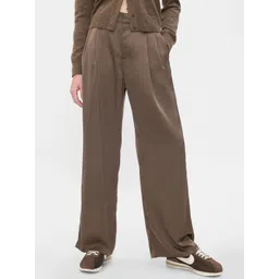 GAP Women Relaxed-Fit High-Rise Pleated Trousers image 1