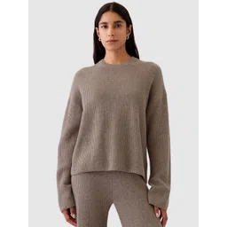 GAP Women Ribbed Round Neck Slim-Fit Pullover-image-38