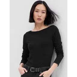 GAP Women Slim Fit Boat-Neck Top-picture-27