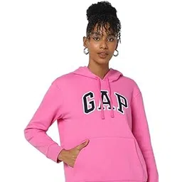 GAP Women’s Regular Fit Solid Full Sleeves Hooded Sweatshirt-picture-36
