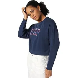 gap Women’s Regular Fit Solid Full Sleeves Round Neck Sweatshirt-picture-30