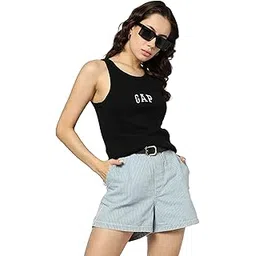 gap Women’s Slim Fit Solid Sleeveless Round Neck T-Shirt-picture-34