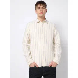 GAP Yellow Slim Fit Striped Shirt-picture-15