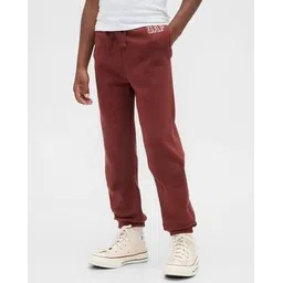 Boys Relaxed Fit Joggers with Brand Print-image-19