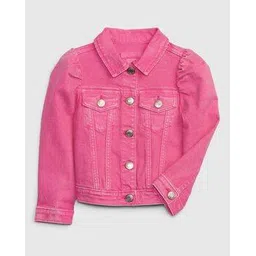 gap kids Barbie Puff Sleeve Icon Denim Jacket with Washwell-picture-22