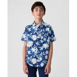 gap kids Boys Floral Print Relaxed Fit Shirt with Patch Pocket-picture-40