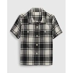 gap kids Checked Poplin Shirt with Short-Sleeves-picture-37