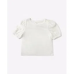 gap kids Cotton Top with Puff Eyelet Sleeves-picture-14