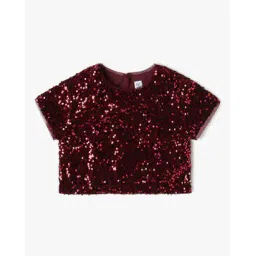 gap kids Embellished Round-Neck Velvet Top-picture-33