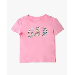 gap kids Floral Filled Logo Print Round-Neck Top-picture-31