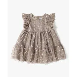 gap kids Girls Foil Printed Round-Neck Fit & Flare Dress-picture-20