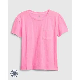 gap kids Solid Classic Top With Pocket-picture-13