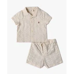 gap kids Striped Regular Fit Onesies with Spread Collar-picture-19