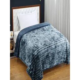 GAPU & BALY Blue Heavy Winter 300 GSM Single Bed Blanket-picture-16