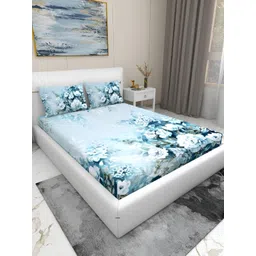 GAPU & BALY Multicoloured Floral 180 TC King Bedsheet with 2 Pillow Covers-picture-15