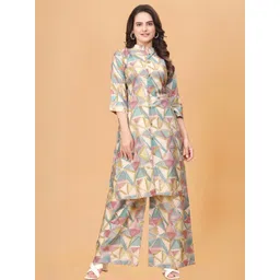Garbista Women Viscose Rayon Printed Kurta Sets image 1