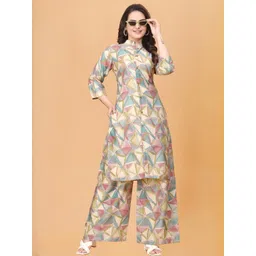 Garbista Women Viscose Rayon Printed Kurta Sets image 4