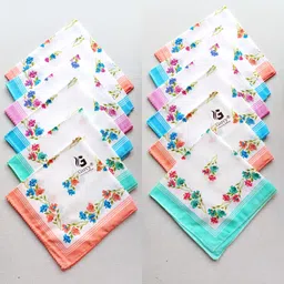 GARCY Women's Ladies Girls Kids Cotton Handkerchief, Rumal, Hanky, Printed Multicolor ["Multicolor"] Handkerchief-picture-11