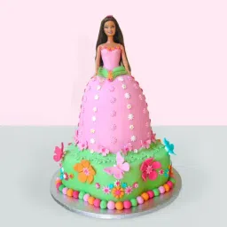 Garden Barbie Fondant Cake (2.5 Kg)-picture-38