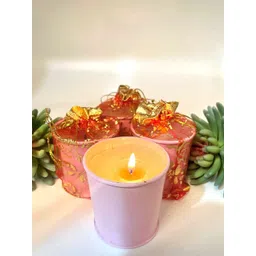 Garden Deco Pink 4 Pieces Wax Tealight Candles-picture-36