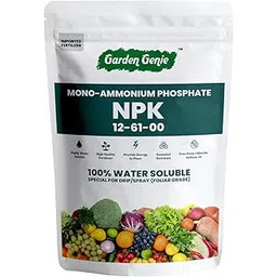 Garden Genie MAP (Mono Ammonium Phosphate) NPK 12 61 00 Fertilizers for Plants 380 Gm | Water Soluble Plant Growth Promoter | Foliar Spray Application-picture-16