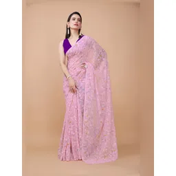 Garden Vareli Ethnic Motifs Printed Brasso Saree-picture-22