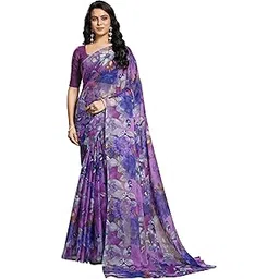 garden vareli Floral Print Nara Chiffon Saree-picture-23