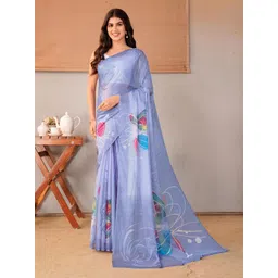Garden Vareli Floral Printed Pure Chiffon Saree-picture-24