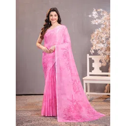 Garden Vareli Floral Printed Pure Chiffon Saree-picture-31