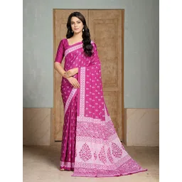 Garden Vareli Floral Printed Pure Crepe Saree-picture-17