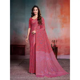 Garden Vareli Floral Printed Pure Crepe Saree-picture-19