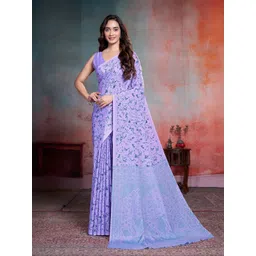 Garden Vareli Floral Printed Pure Crepe Saree-picture-13