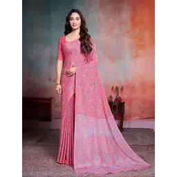 Garden Vareli Floral Printed Pure Crepe Saree-picture-25