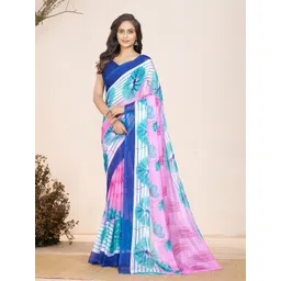 Garden Vareli Floral Pure Chiffon Saree-picture-17