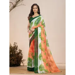 Garden Vareli Floral Pure Chiffon Saree-picture-18