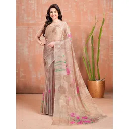 Garden Vareli Floral Pure Chiffon Saree-picture-32
