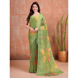 Garden Vareli Floral Pure Chiffon Saree-picture-40