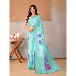 Garden Vareli Floral Pure Chiffon Saree-picture-26