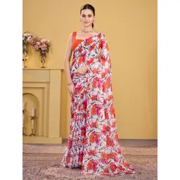 Garden Vareli Floral Pure Chiffon Saree-picture-20