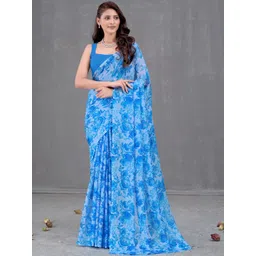 Garden Vareli Floral Pure Chiffon Saree-picture-28