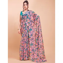 Garden Vareli Floral Pure Chiffon Saree-picture-31