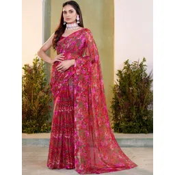 Garden Vareli Floral Pure Chiffon Saree-picture-25
