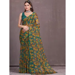 Garden Vareli Floral Pure Chiffon Saree-picture-22
