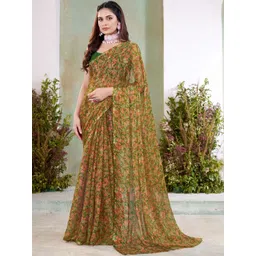 Garden Vareli Floral Pure Chiffon Saree-picture-14