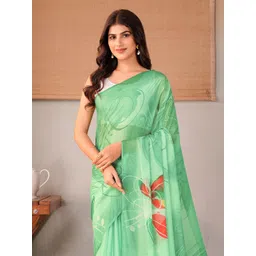 Garden Vareli Floral Pure Chiffon Saree image 5