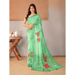 Garden Vareli Floral Pure Chiffon Saree image 1