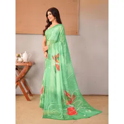 Garden Vareli Floral Pure Chiffon Saree image 2