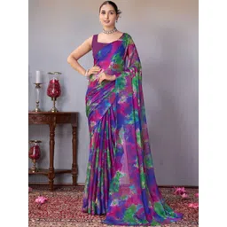 Garden Vareli Nara Abstract Printed Pure Chiffon Saree-picture-28
