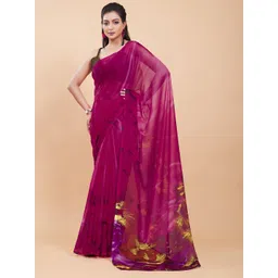 Garden Vareli Printed Saree with Blouse Piece-picture-20