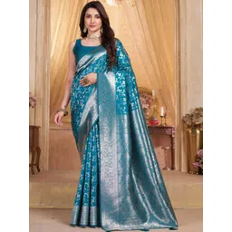 Garden Vareli Woven Design Zari Art Silk Handloom Saree-picture-14